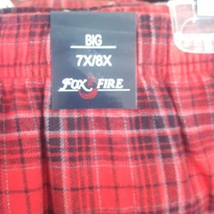 Unisex Loungers 7X/8X Red Plaid New